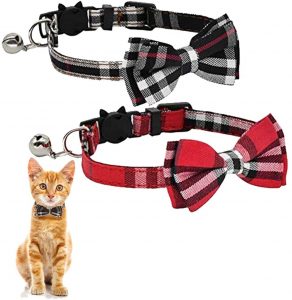 Collar de identificación para gatos con pajarita o corbata. kingkindshun collar